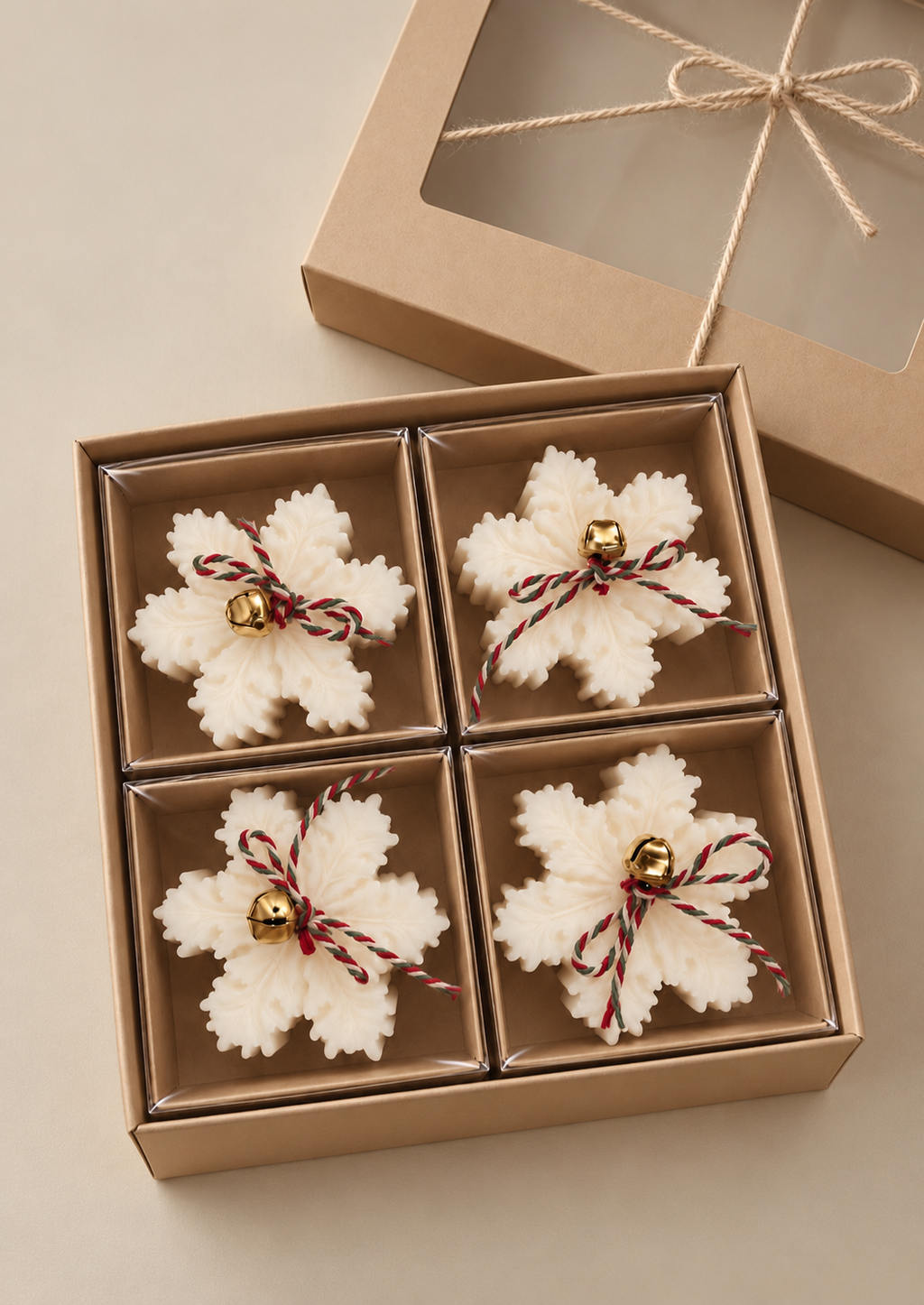 Snowflake Candle – Kar Tanesi Tasarımlı Dekoratif Mum